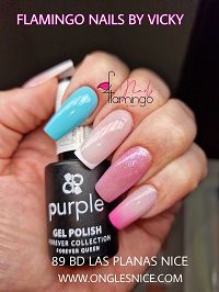 Flamingo nails by Vicky06000Nice